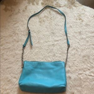 Teal-blue Michael Kors cross body bag